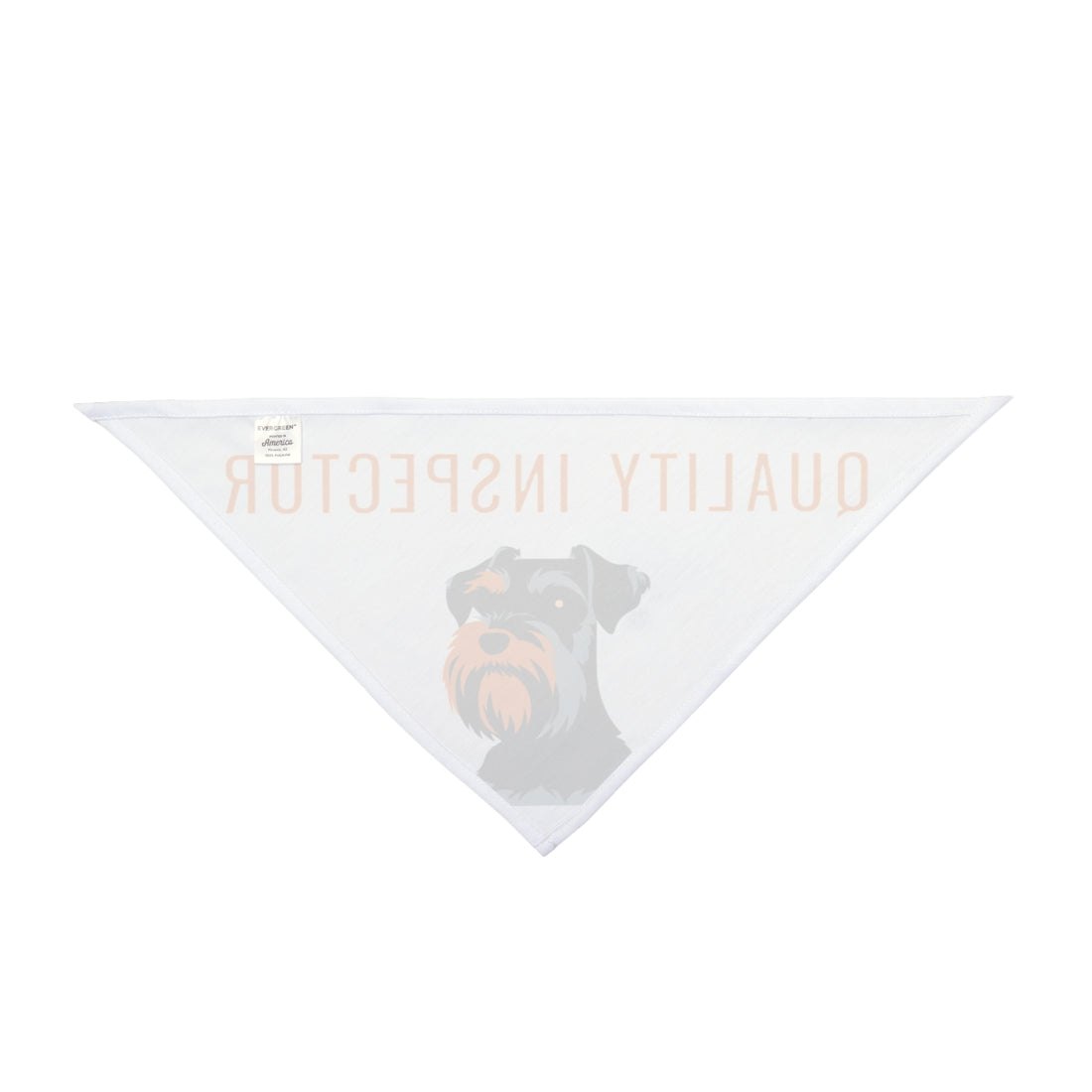 27" × 13" — Back | Schnauzer Quality Inspector Bandana