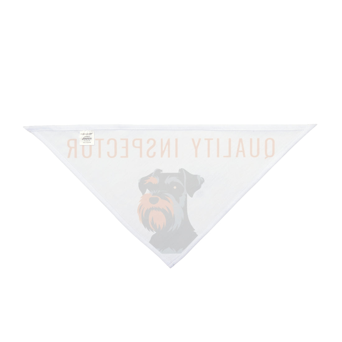 20" × 10" — Back | Schnauzer Quality Inspector Bandana