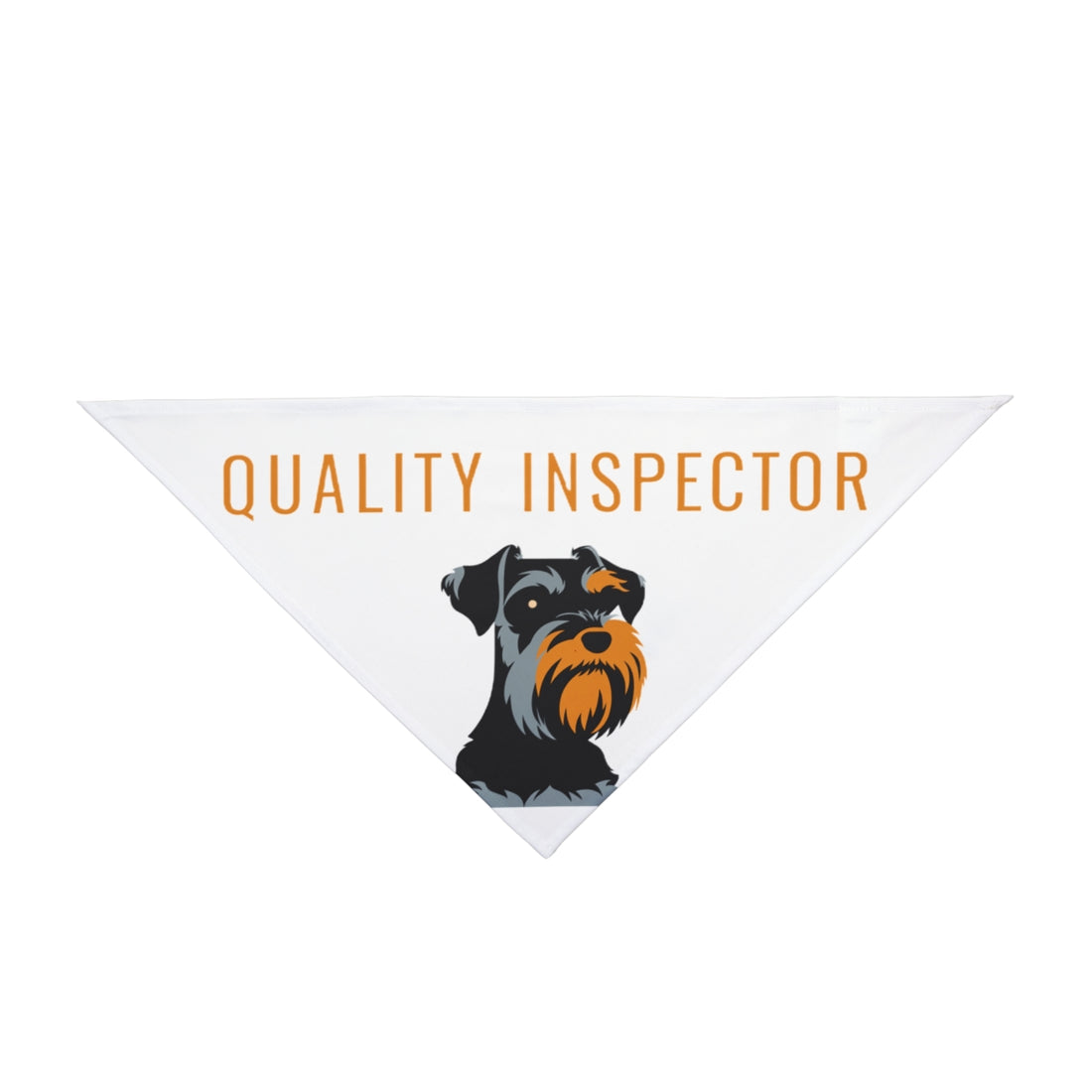 27" × 13" — Front | Schnauzer Quality Inspector Bandana