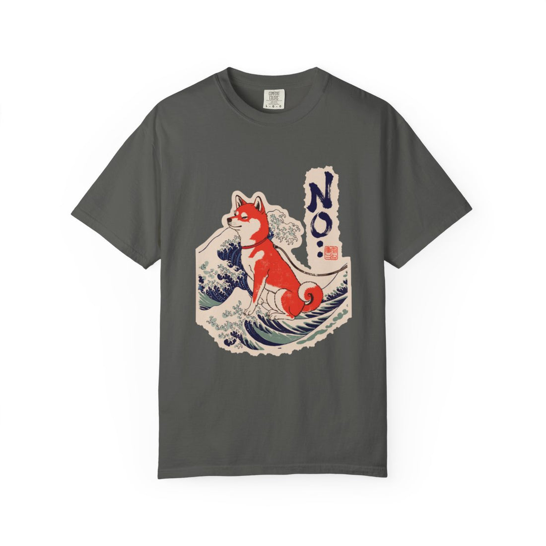 Pepper — Front | Shiba Inu 'No.' Garment-Dyed Tee