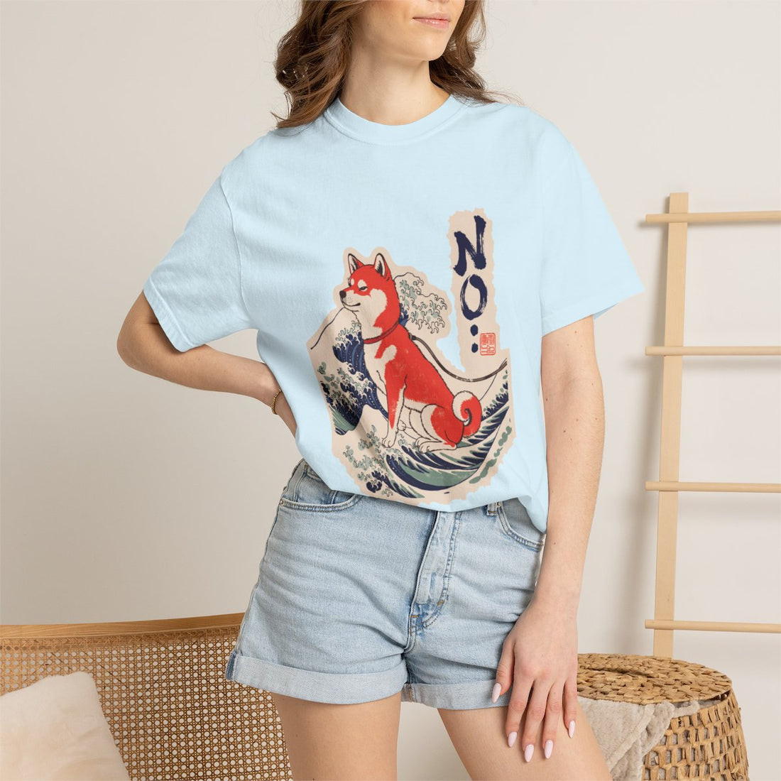 Chambray — Lifestyle | Shiba Inu 'No.' Garment-Dyed Tee