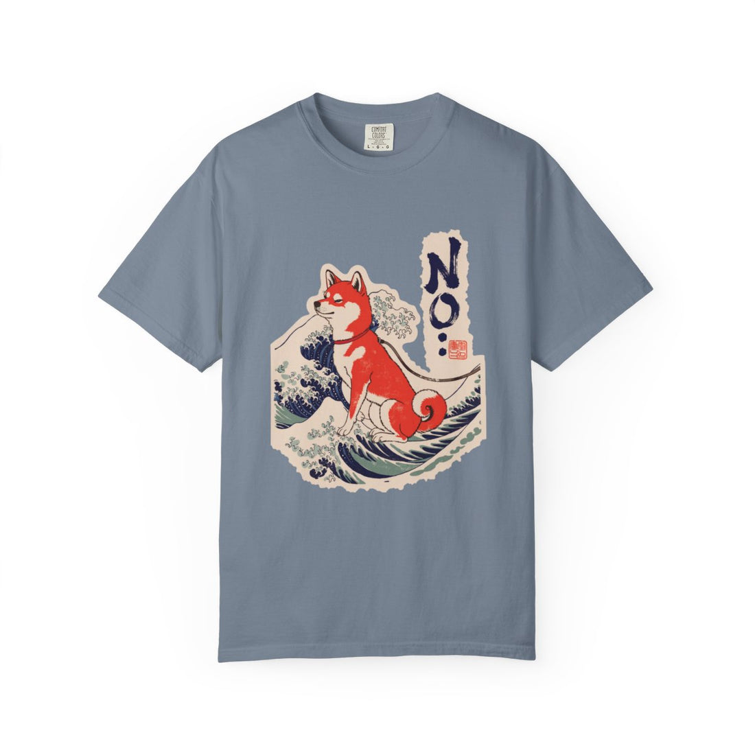 Blue Jean — Front | Shiba Inu 'No.' Garment-Dyed Tee