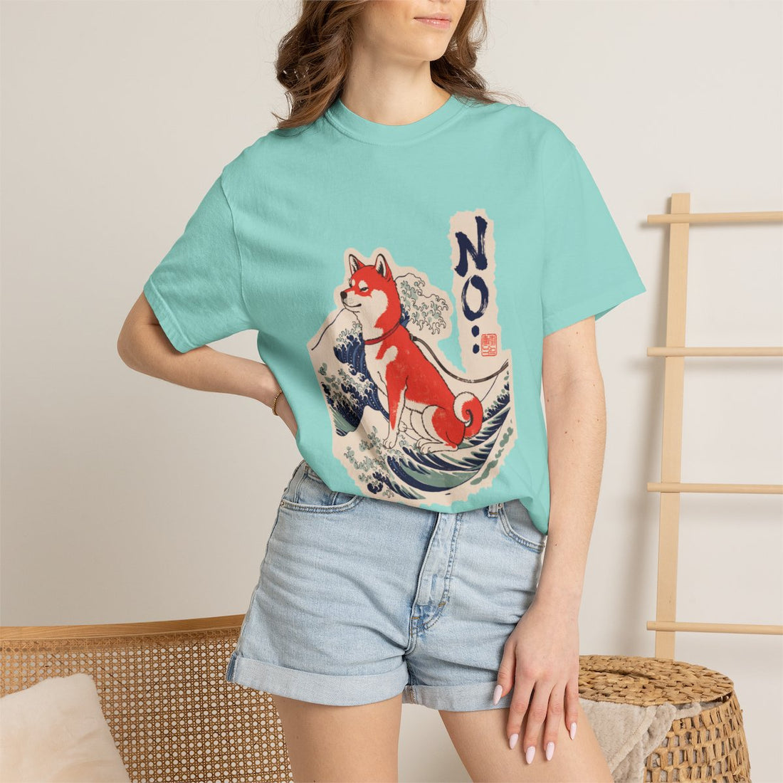 Chalky Mint — Lifestyle | Shiba Inu 'No.' Garment-Dyed Tee