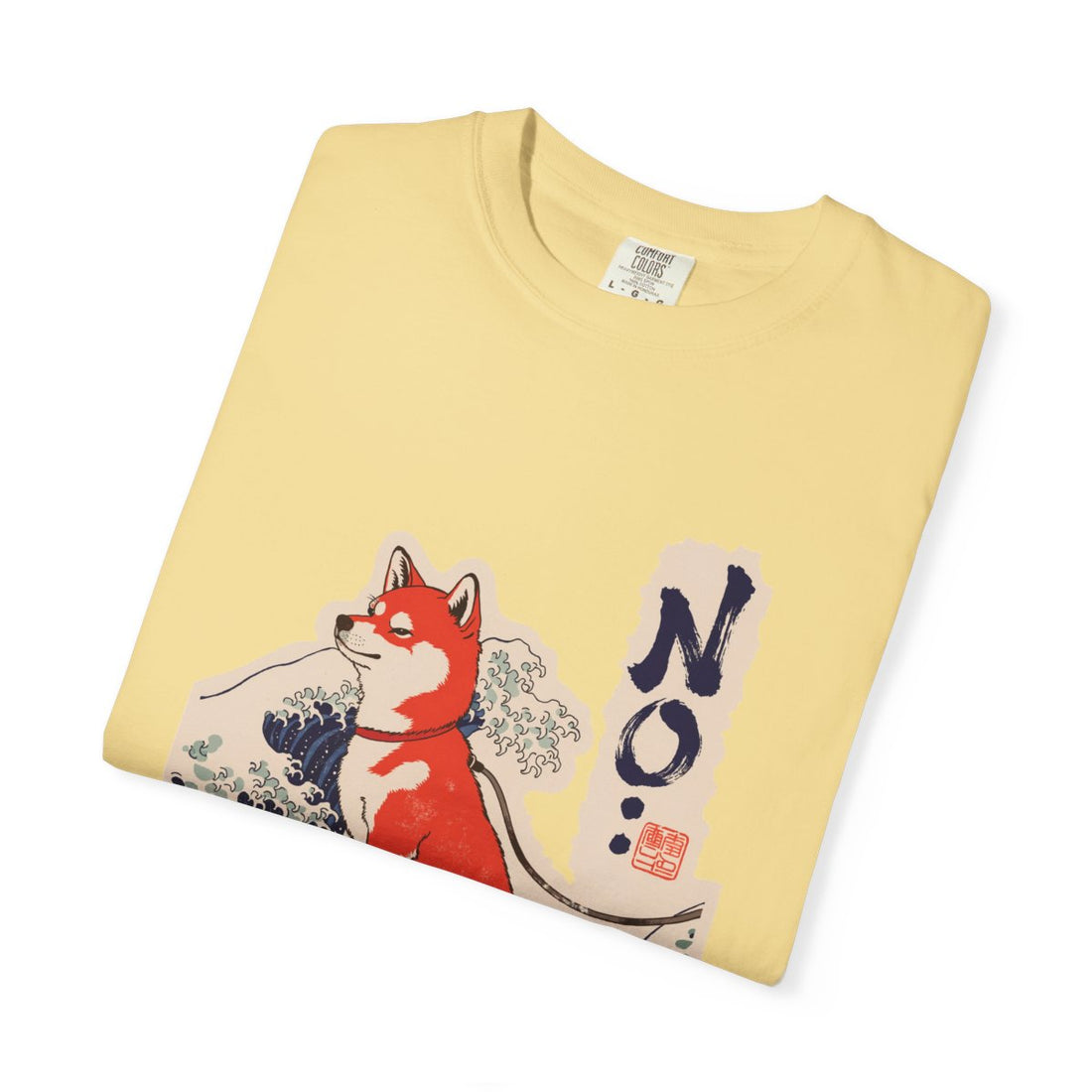Butter — Folded | Shiba Inu 'No.' Garment-Dyed Tee