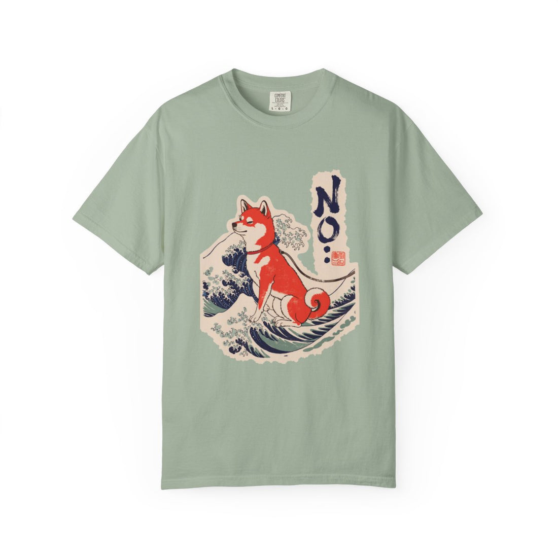 Bay — Front | Shiba Inu 'No.' Garment-Dyed Tee