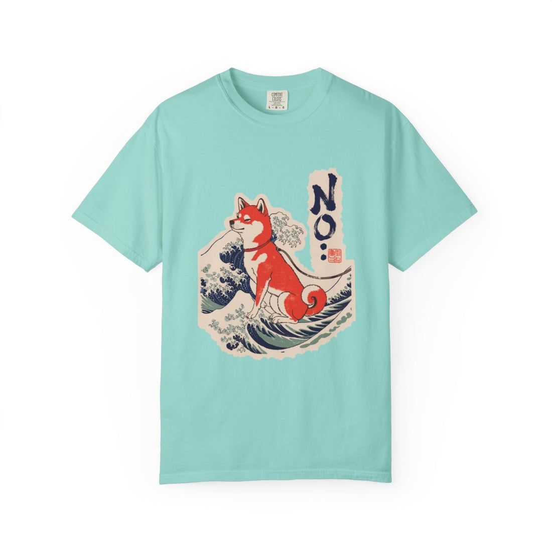 Chalky Mint — Front | Shiba Inu 'No.' Garment-Dyed Tee