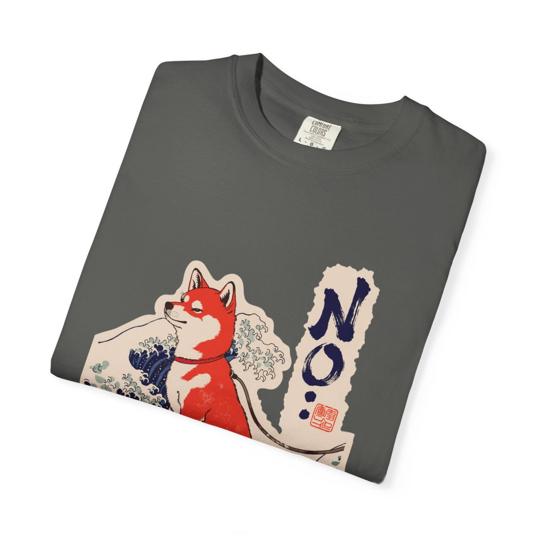 Pepper — Folded | Shiba Inu 'No.' Garment-Dyed Tee