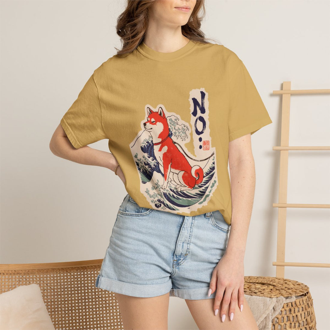 Mustard — Lifestyle | Shiba Inu 'No.' Garment-Dyed Tee