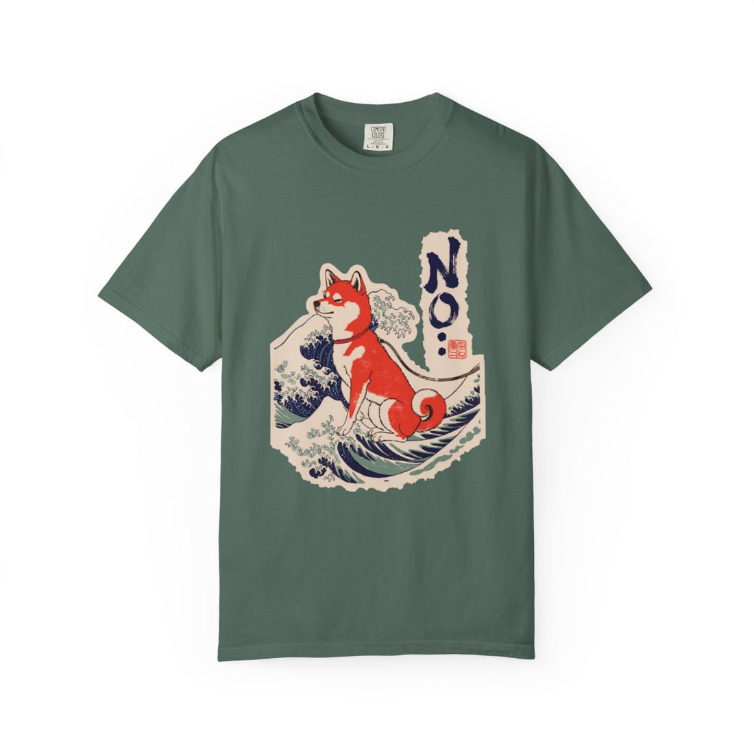 Blue Spruce — Front | Shiba Inu 'No.' Garment-Dyed Tee