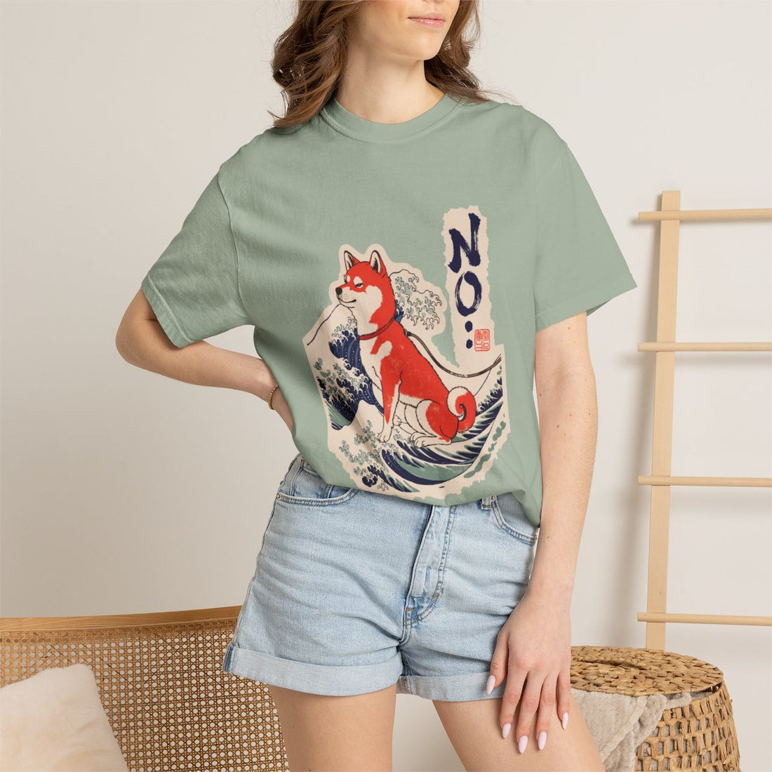 Bay — Lifestyle | Shiba Inu 'No.' Garment-Dyed Tee