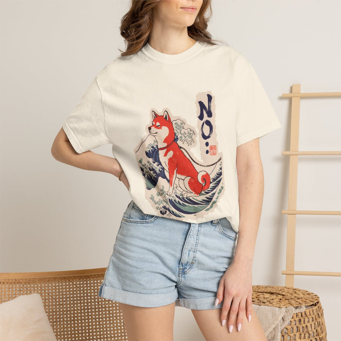 Ivory — Lifestyle | Shiba Inu 'No.' Garment-Dyed Tee