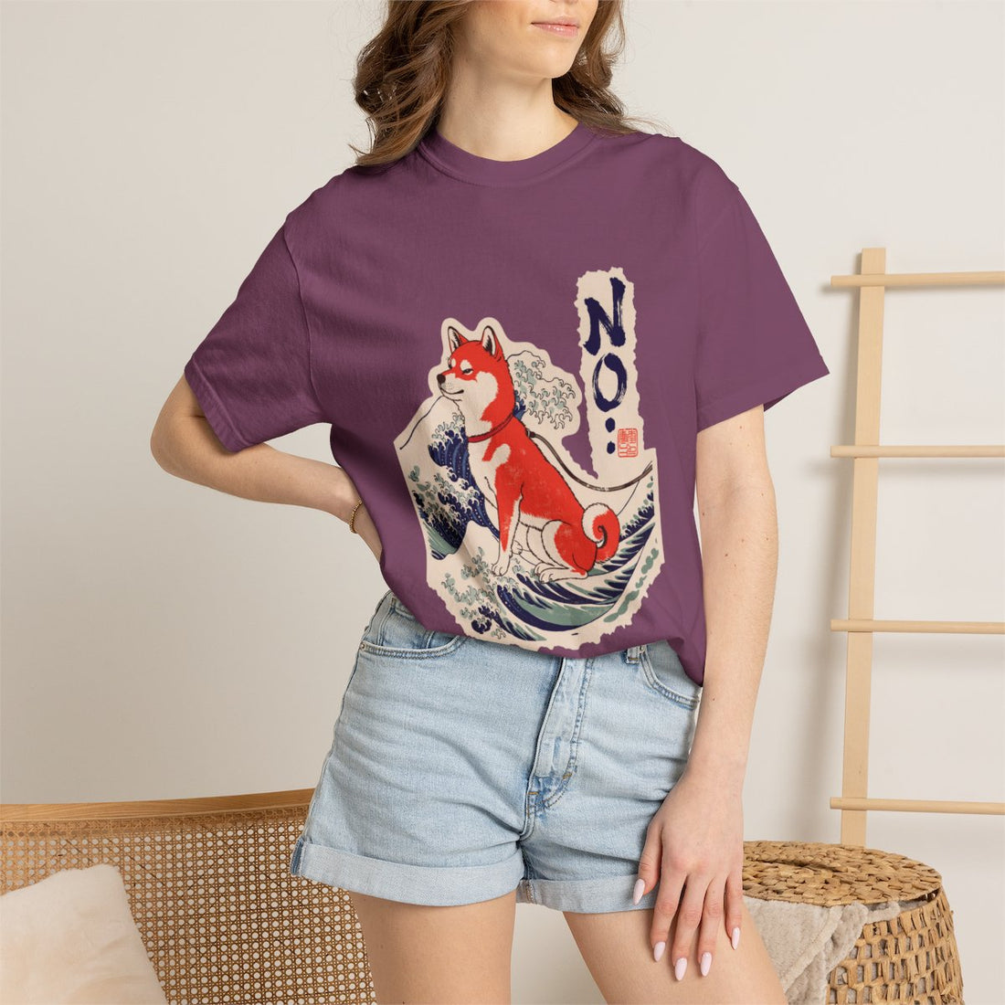 Berry — Lifestyle | Shiba Inu 'No.' Garment-Dyed Tee