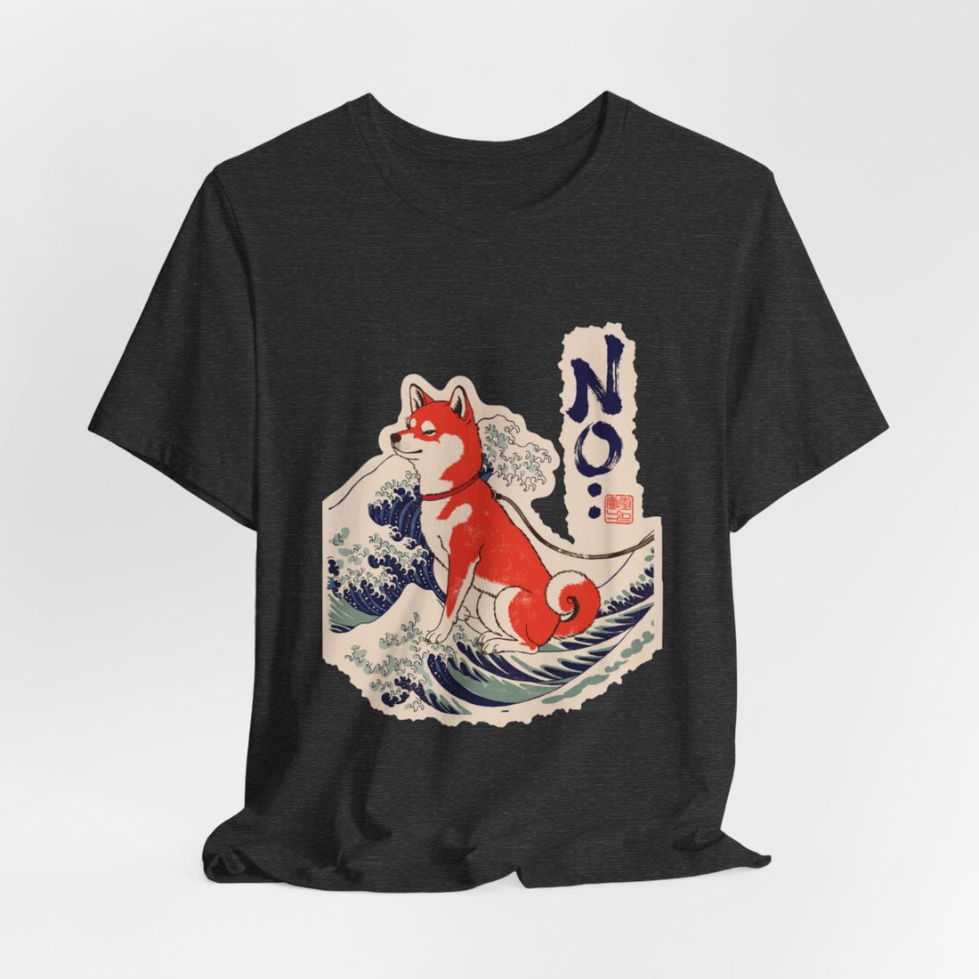 Dark Grey Heather — Hanging | Shiba Inu 'No.' Tee