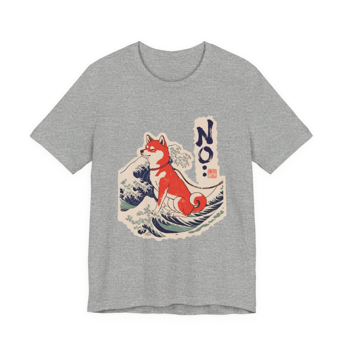 Athletic Heather — Front | Shiba Inu 'No.' Tee