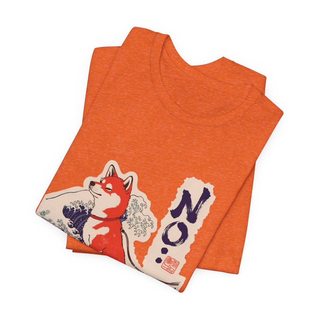 Heather Orange — Folded | Shiba Inu 'No.' Tee