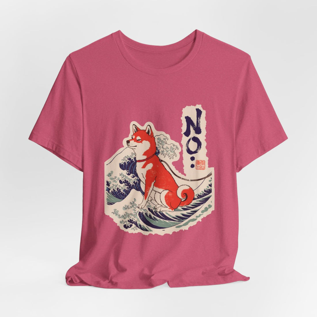 Heather Raspberry — Hanging | Shiba Inu 'No.' Tee