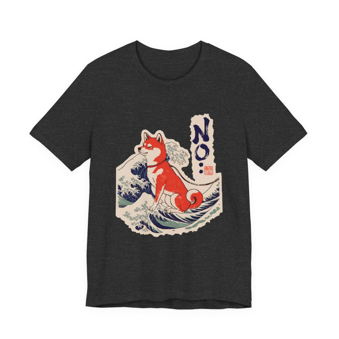 Dark Grey Heather — Front | Shiba Inu 'No.' Tee