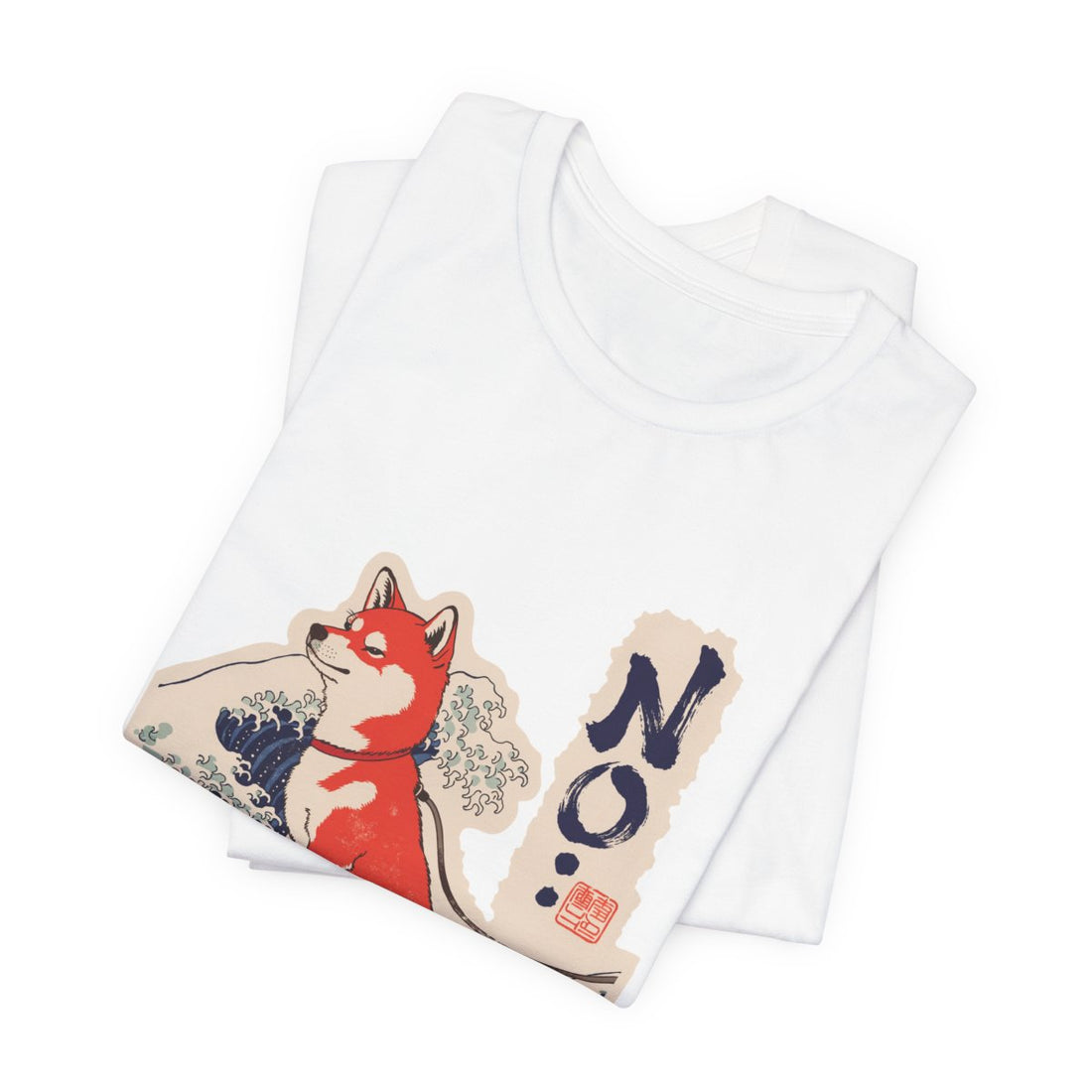 White — Folded | Shiba Inu 'No.' Tee