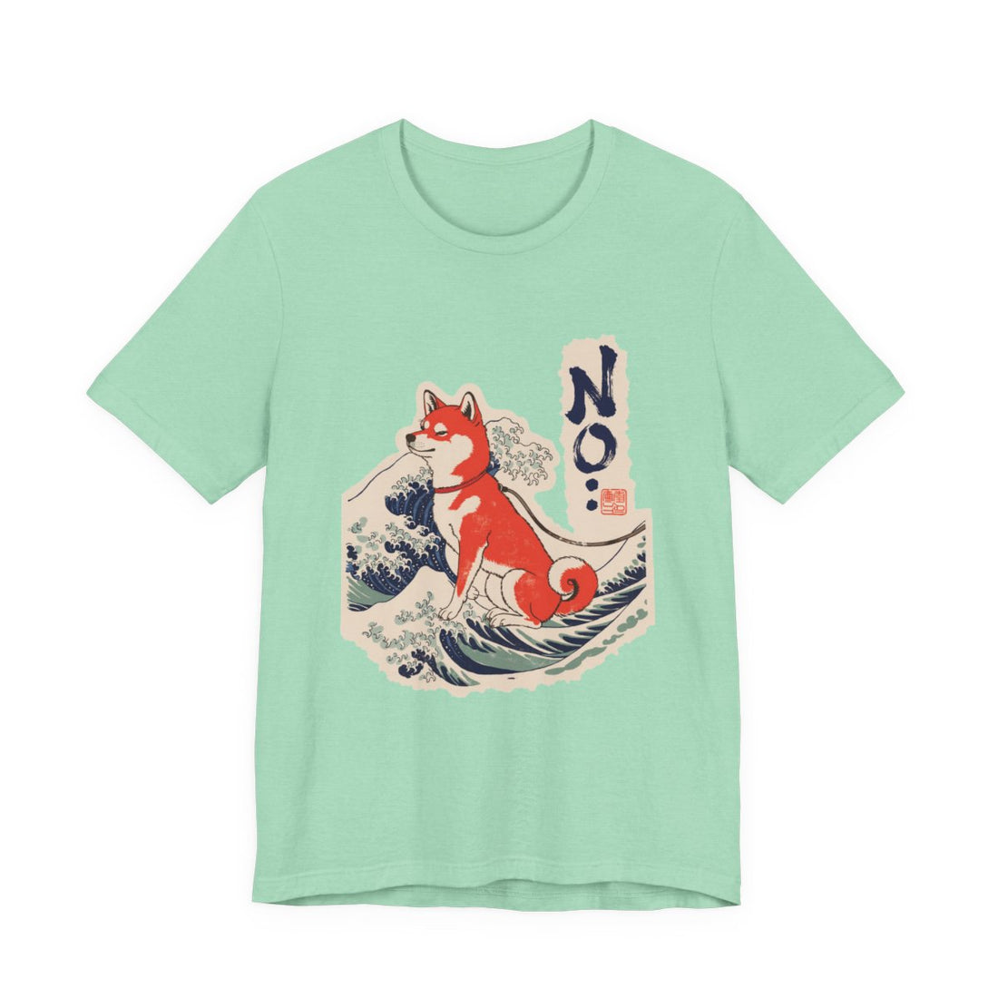Heather Mint — Front | Shiba Inu 'No.' Tee