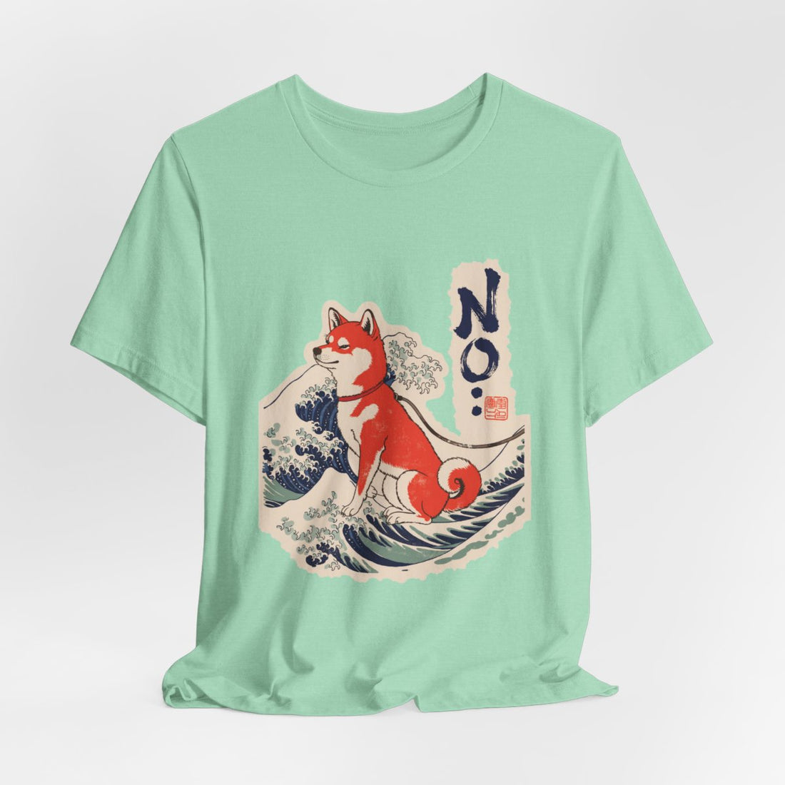 Heather Mint — Hanging | Shiba Inu 'No.' Tee