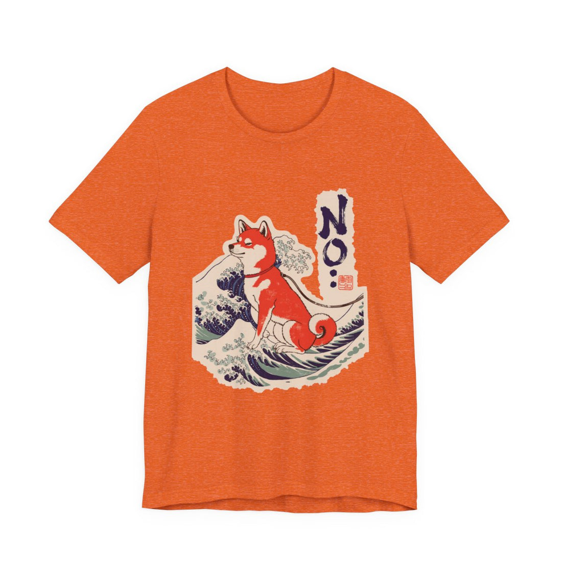 Heather Orange — Front | Shiba Inu 'No.' Tee