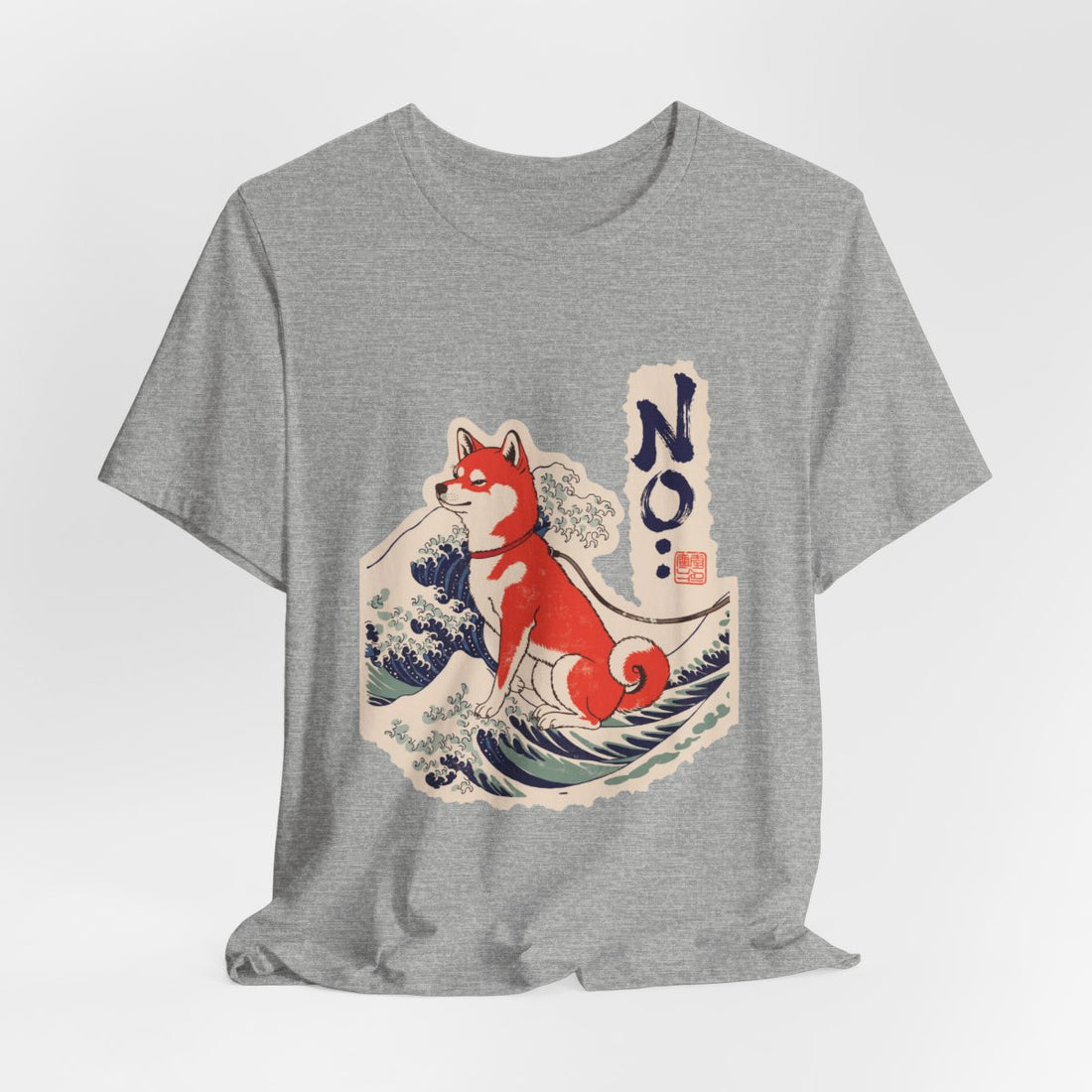 Athletic Heather — Hanging | Shiba Inu 'No.' Tee