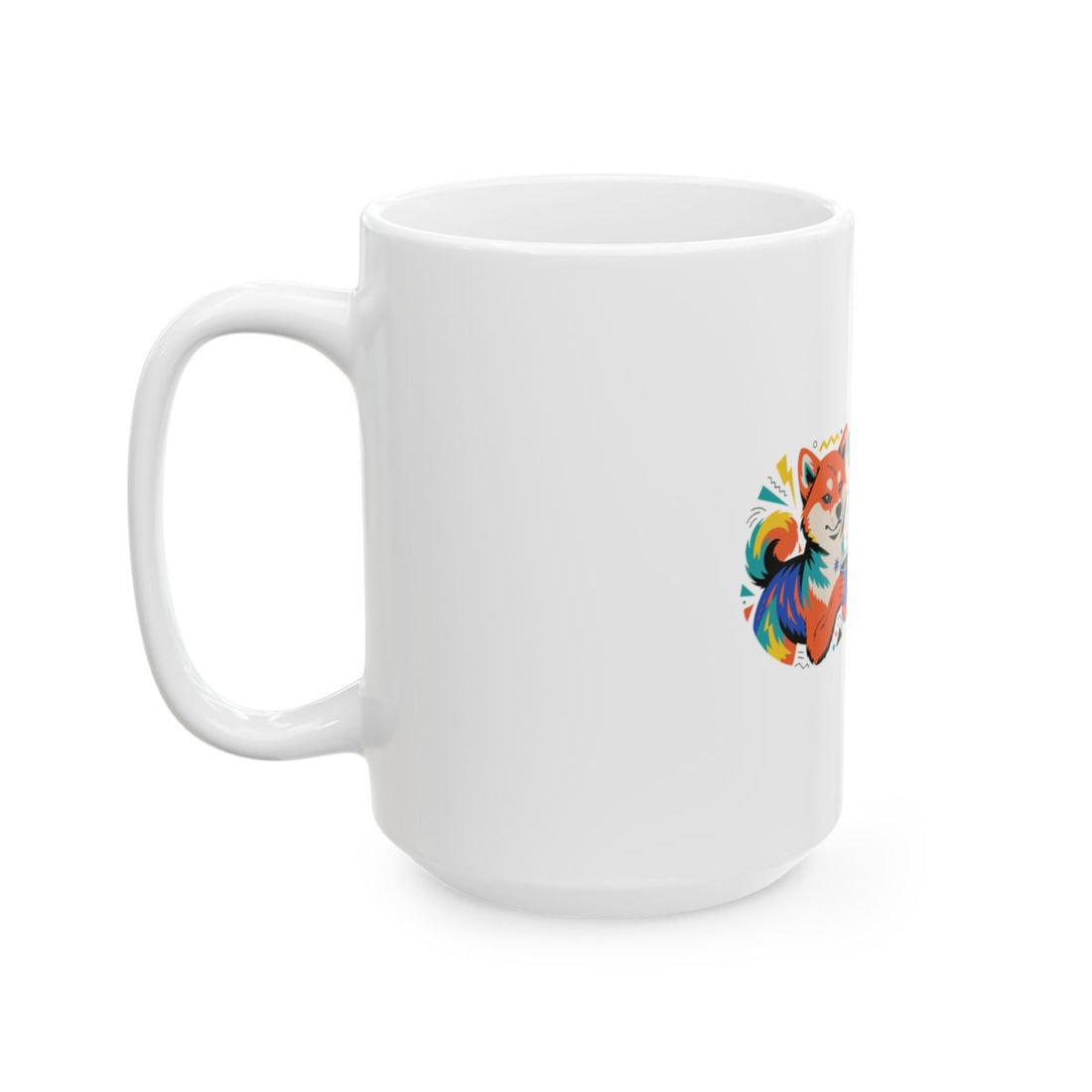 15oz — Left side | Shiba Inu Side-Eye Coffee Club Mug