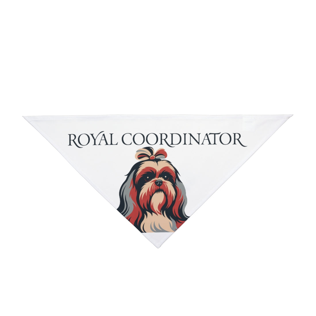 27" × 13" — Front | Shih Tzu Royal Coordinator Bandana