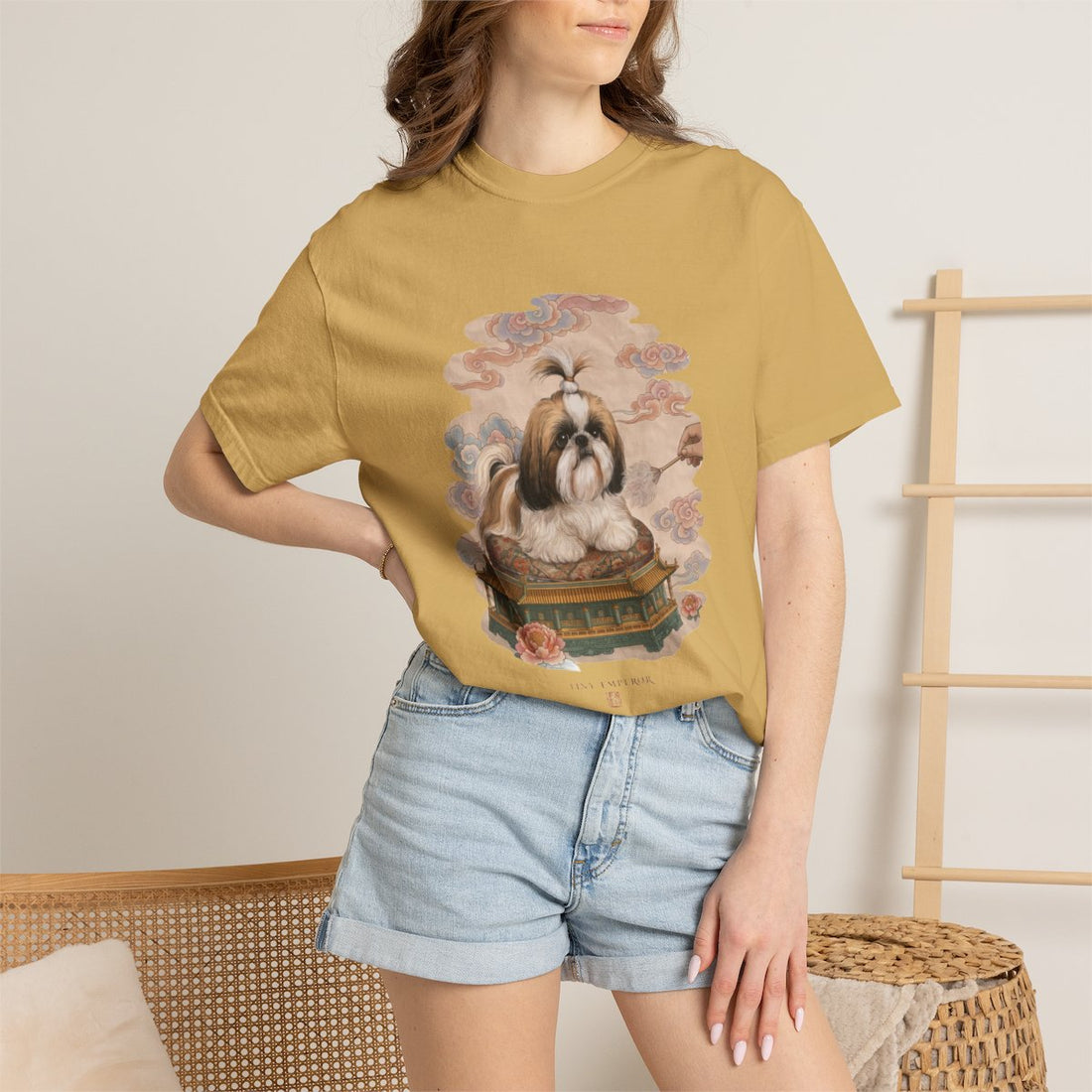 Mustard — Lifestyle | Shih Tzu 'Tiny Emperor' Garment-Dyed Tee
