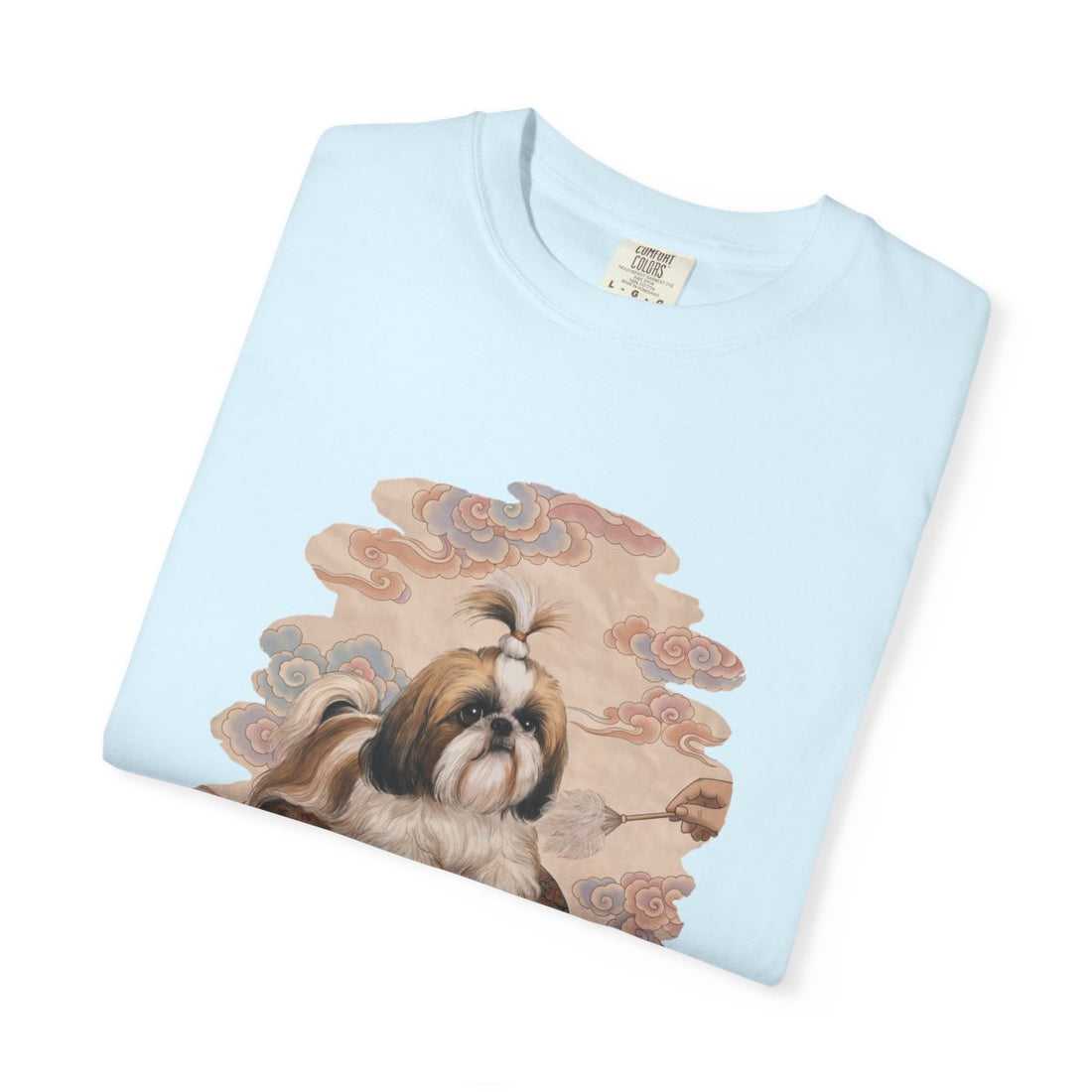 Chambray — Folded | Shih Tzu 'Tiny Emperor' Garment-Dyed Tee