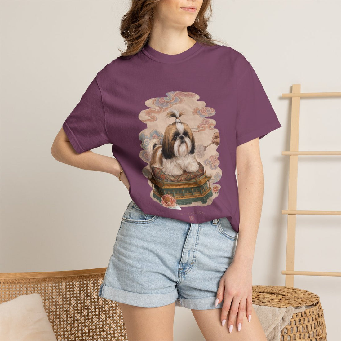 Berry — Lifestyle | Shih Tzu 'Tiny Emperor' Garment-Dyed Tee