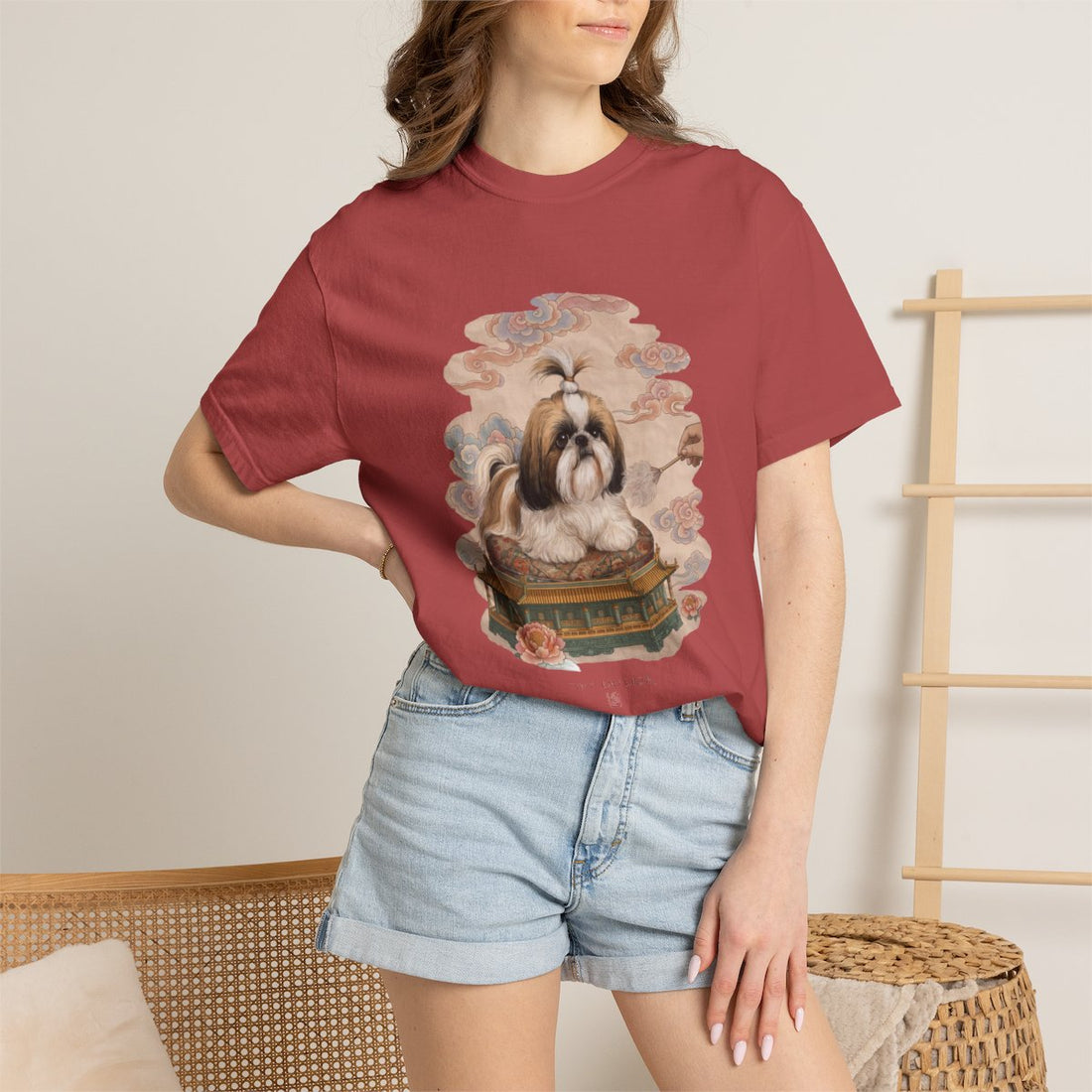 Crimson — Lifestyle | Shih Tzu 'Tiny Emperor' Garment-Dyed Tee