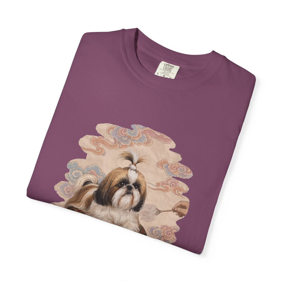 Berry — Folded | Shih Tzu 'Tiny Emperor' Garment-Dyed Tee