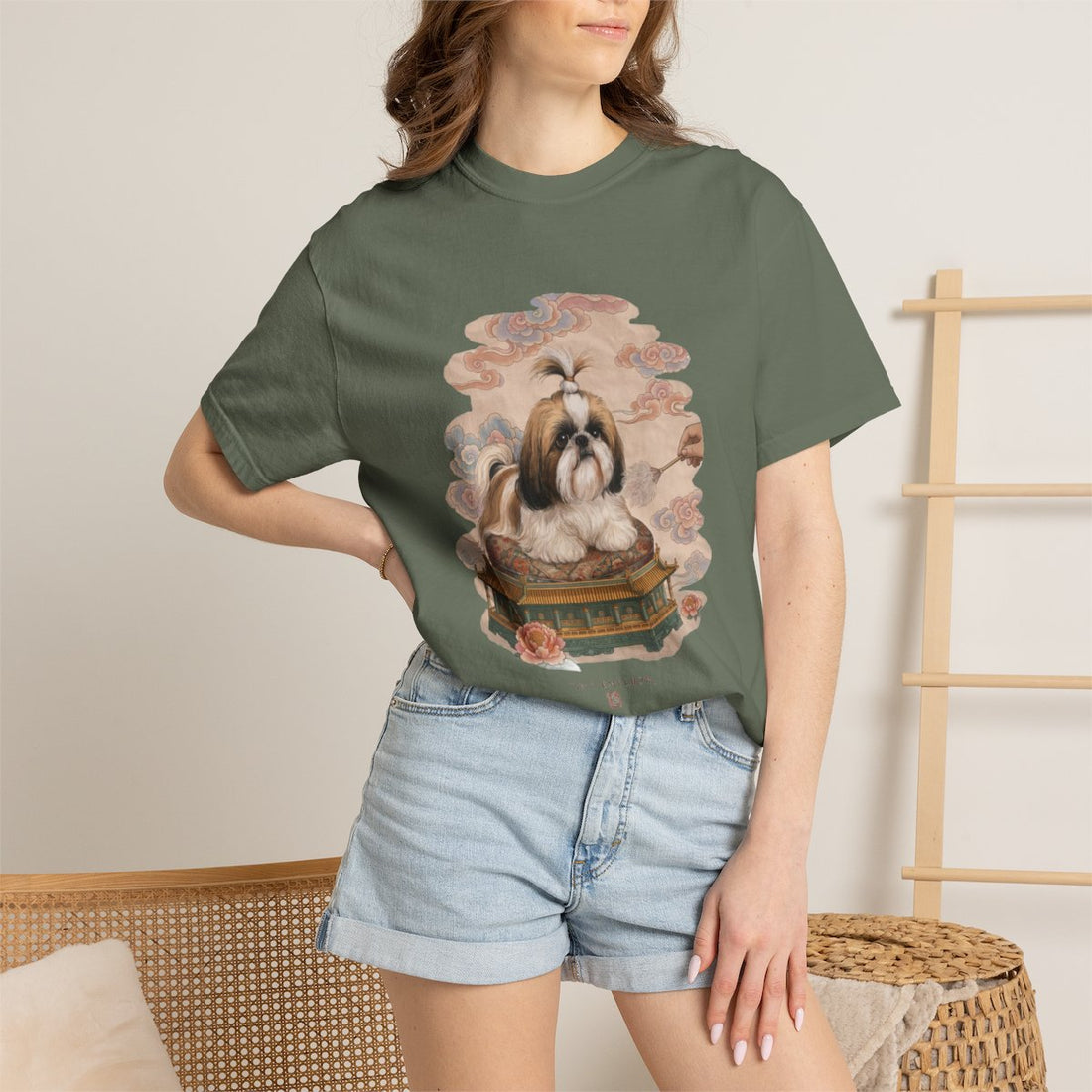 Moss — Lifestyle | Shih Tzu 'Tiny Emperor' Garment-Dyed Tee