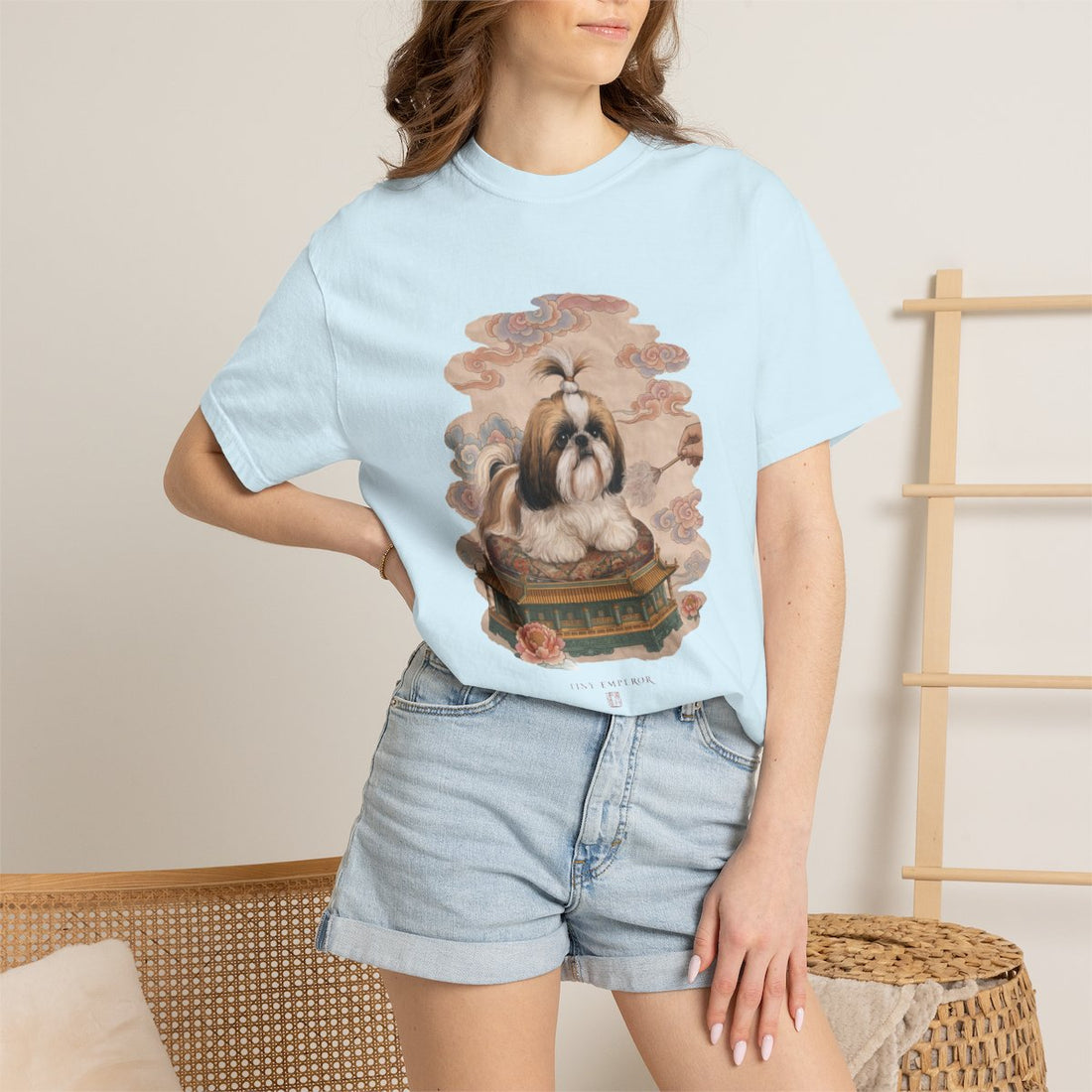 Chambray — Lifestyle | Shih Tzu 'Tiny Emperor' Garment-Dyed Tee