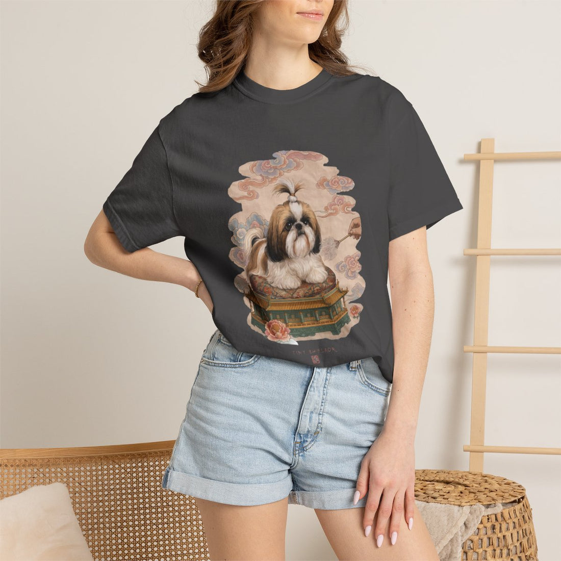 Graphite — Lifestyle | Shih Tzu 'Tiny Emperor' Garment-Dyed Tee