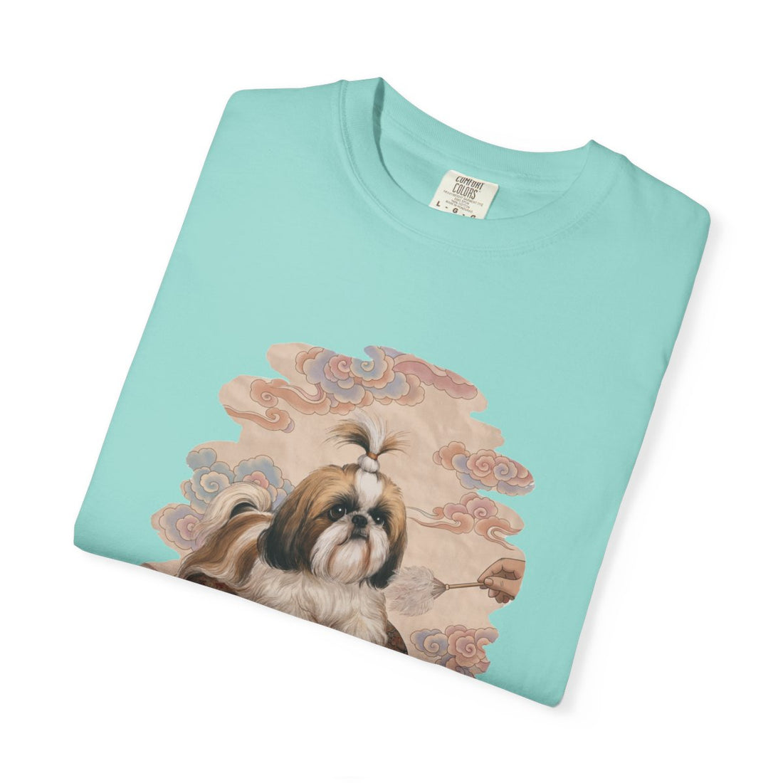 Chalky Mint — Folded | Shih Tzu 'Tiny Emperor' Garment-Dyed Tee