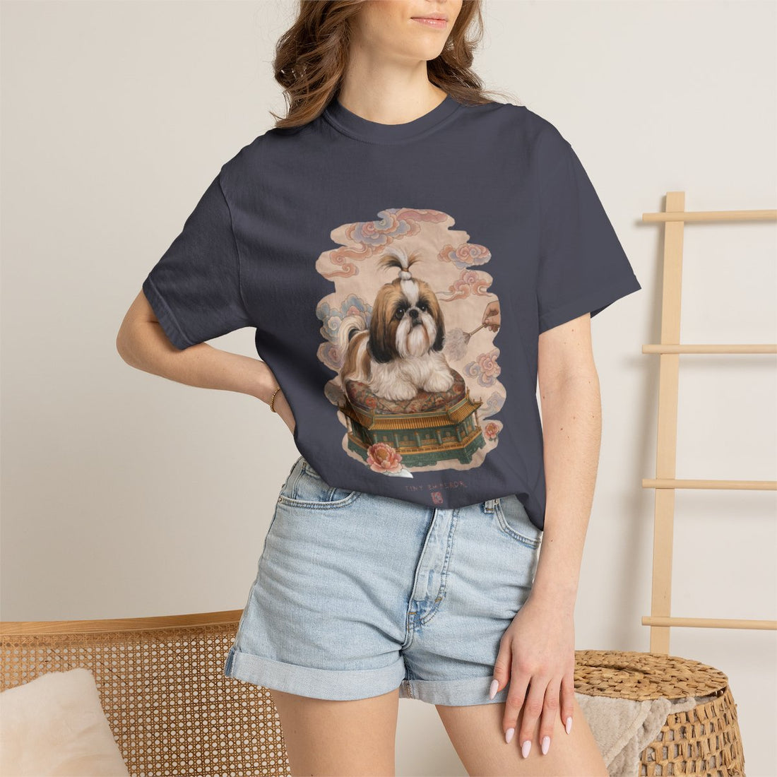 Navy — Lifestyle | Shih Tzu 'Tiny Emperor' Garment-Dyed Tee
