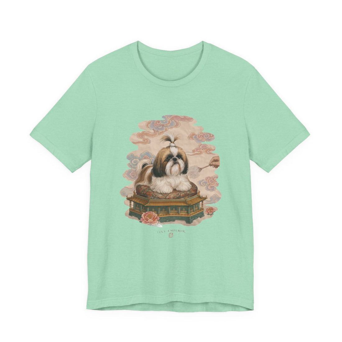 Heather Mint — Front | Shih Tzu 'Tiny Emperor' Tee