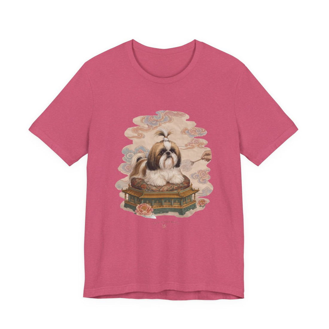 Heather Raspberry — Front | Shih Tzu 'Tiny Emperor' Tee