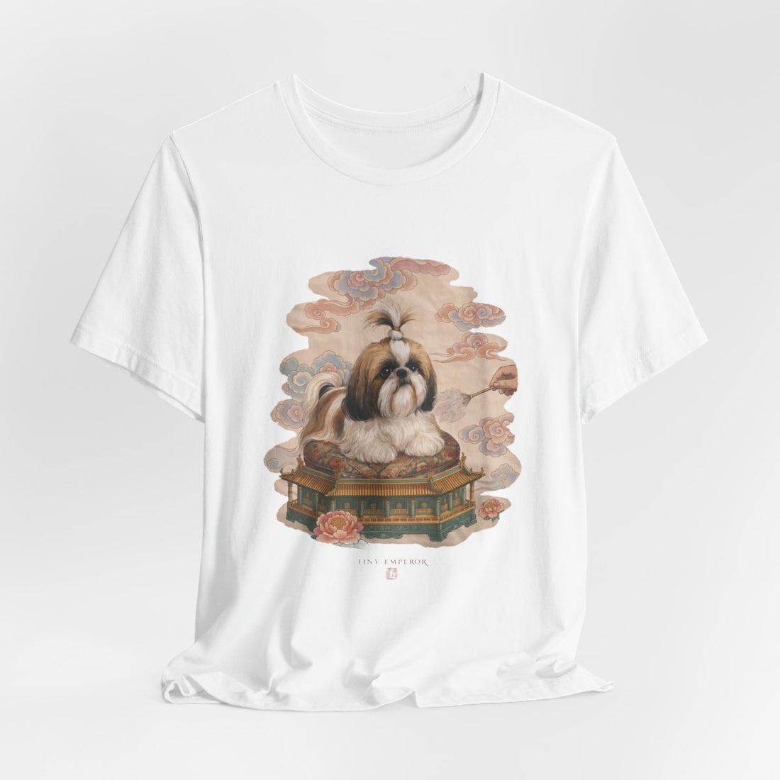 White — Hanging | Shih Tzu 'Tiny Emperor' Tee