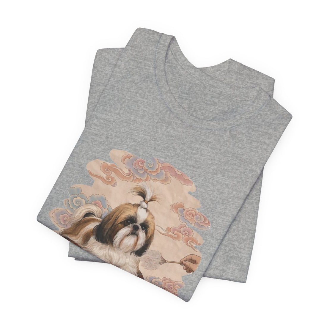 Athletic Heather — Folded | Shih Tzu 'Tiny Emperor' Tee