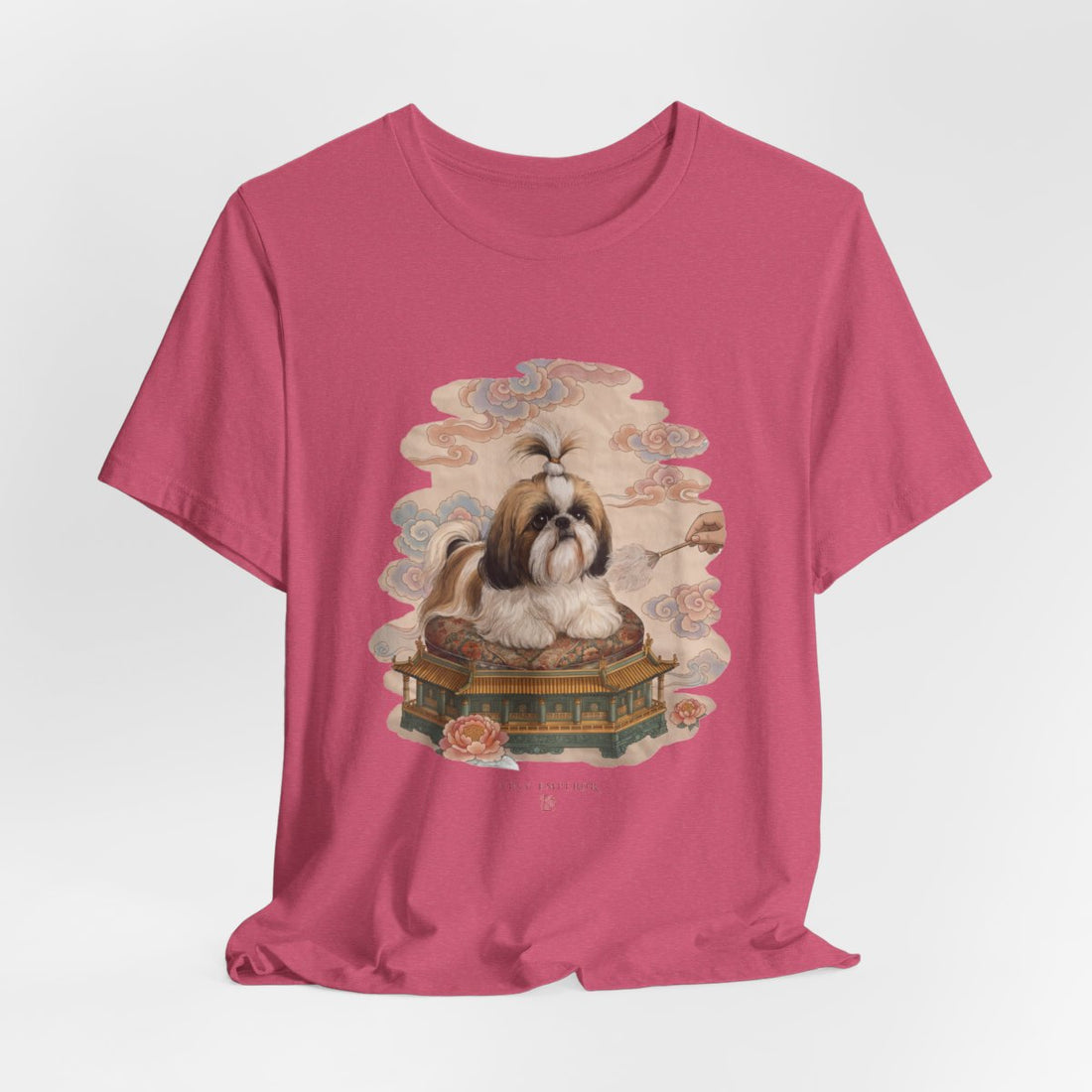 Heather Raspberry — Hanging | Shih Tzu 'Tiny Emperor' Tee