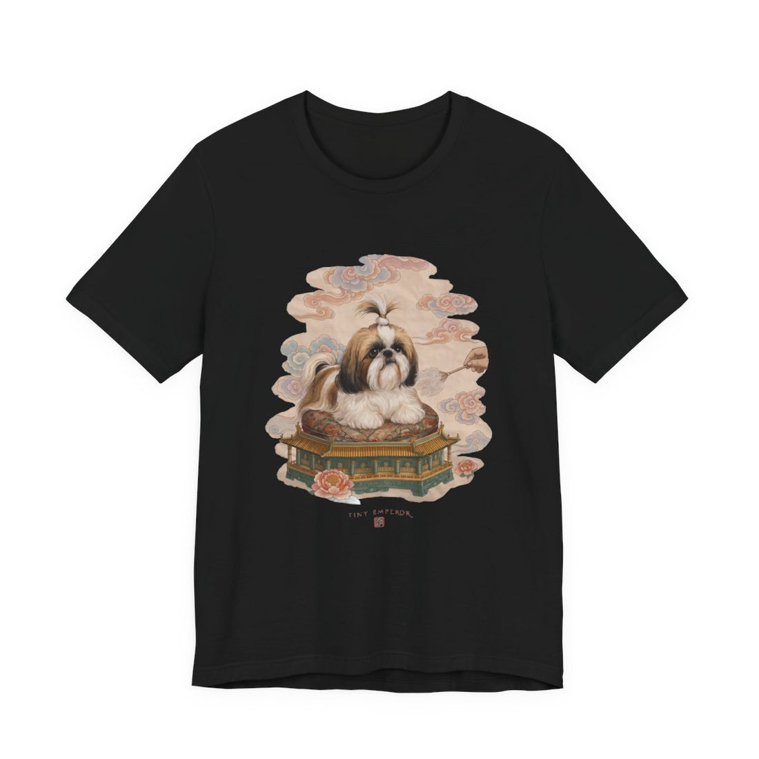 Black — Front | Shih Tzu 'Tiny Emperor' Tee