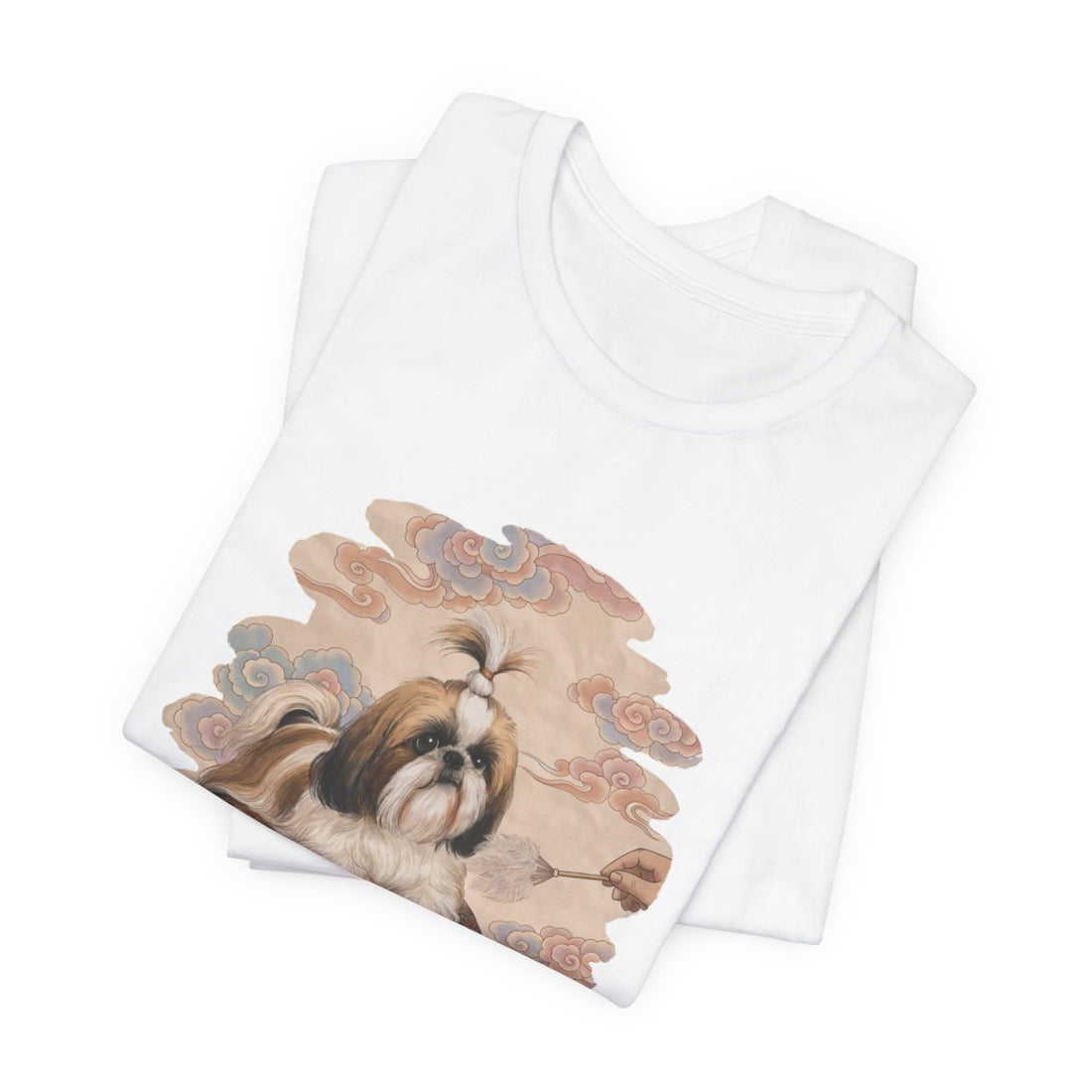White — Folded | Shih Tzu 'Tiny Emperor' Tee