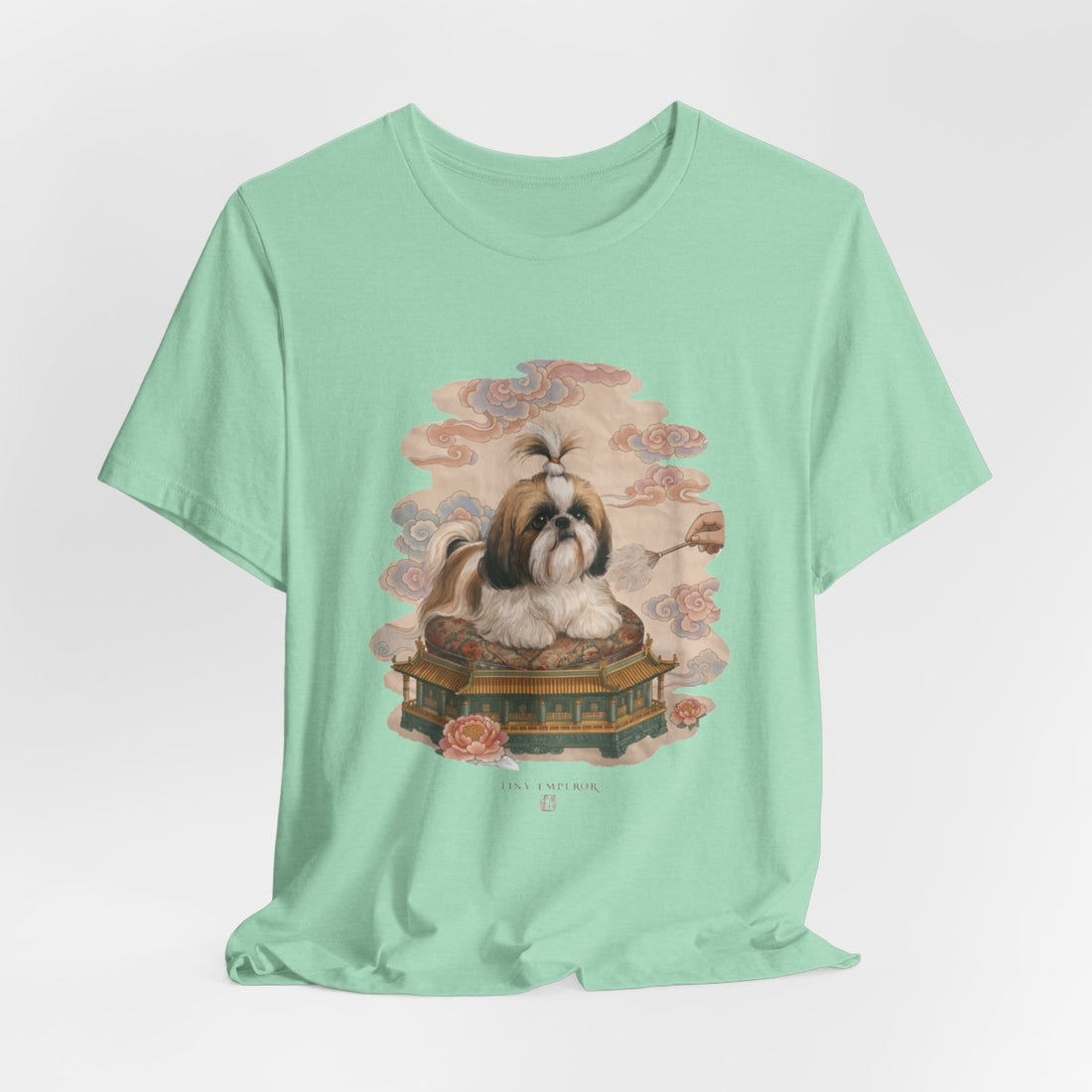 Heather Mint — Hanging | Shih Tzu 'Tiny Emperor' Tee