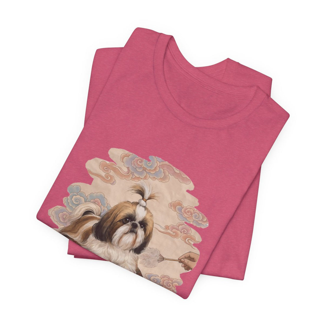 Heather Raspberry — Folded | Shih Tzu 'Tiny Emperor' Tee