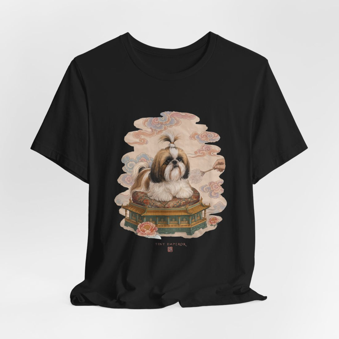 Black — Hanging | Shih Tzu 'Tiny Emperor' Tee