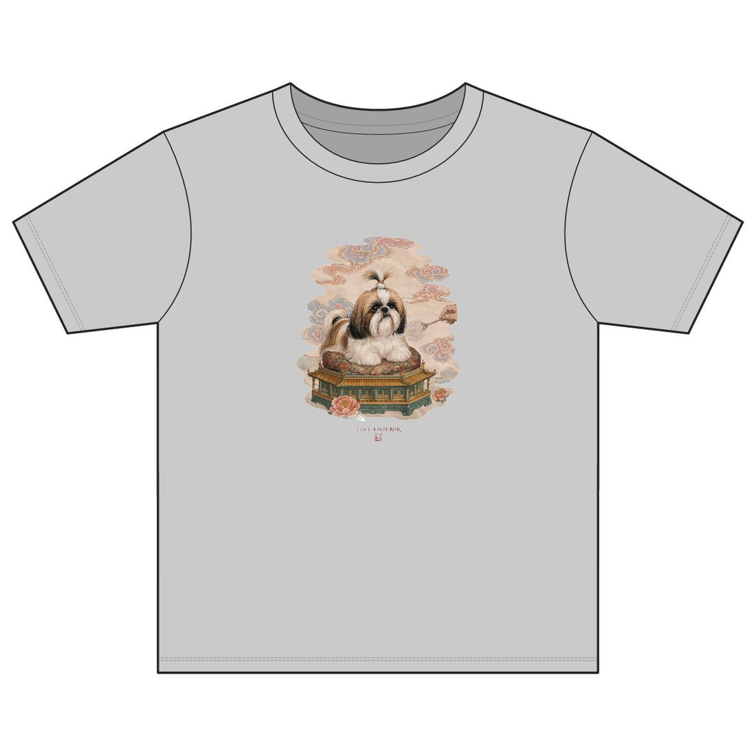 Sport Grey — Front | Shih Tzu 'Tiny Emperor' Youth Tee