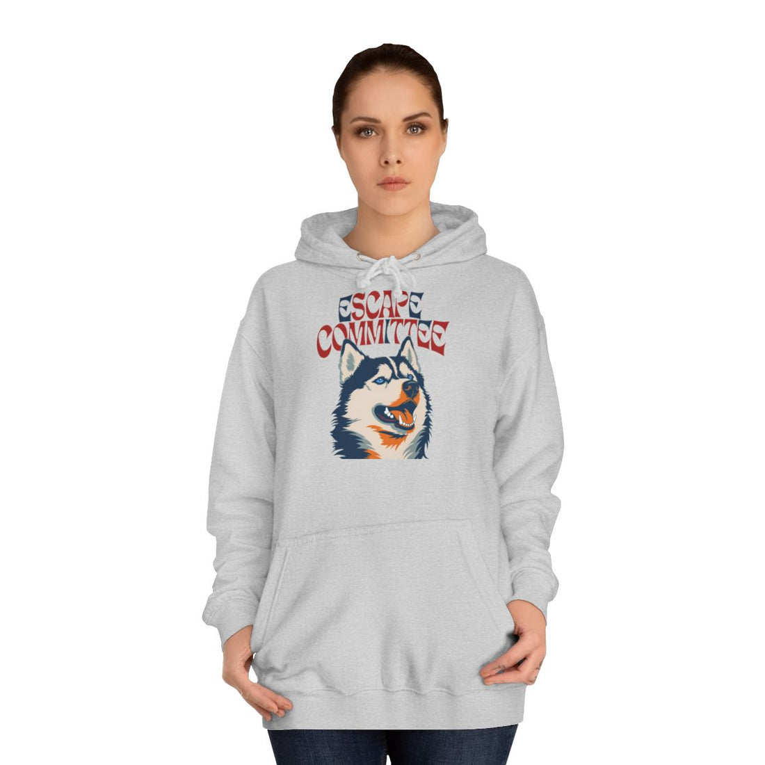 Heather Grey — Lifestyle | Siberian Husky Escape Committee Hoodie